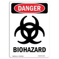 Signmission Safety Sign, OSHA Danger, 10" Height, Portrait Biohazard, Portrait OS-DS-D-710-V-1933